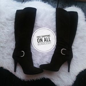 Worthington size 6.5 dark brown suede knee boots